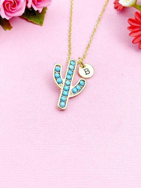 Cactus Necklace, Gold Cactus Charm, N1044