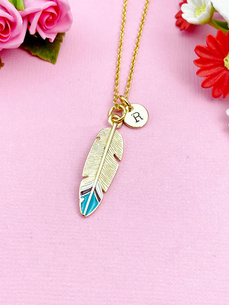 Feather Charm Gold Necklace, N5195