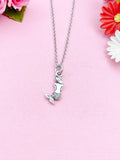 Mermaid Charm Silver Necklace, N3128