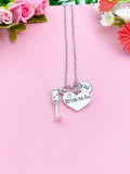 Bride to Be Champagne Glass Necklace, Goblet Wine Glass Necklace, N6078A