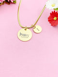 Mellophone Charm Necklace, Silver or Gold Stainless Steel Musician Necklace, D496