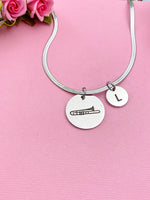 Trombone Charm Necklace, Silver or Gold Stainless Steel Musician Necklace, D500