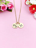Gold Football Necklace, D209