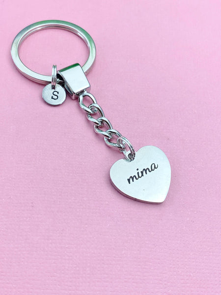 Mima Heart Keychain, Christmas Gifts for Mima, D090