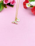 Mermaid Tail Necklace, Gold Mermaid Charm Necklace, N6057A