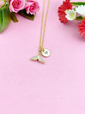 Mermaid Tail Necklace, Gold Mermaid Charm Necklace, N6057A