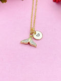 Mermaid Tail Necklace, Gold Mermaid Charm Necklace, N6057A