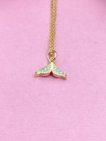 Whalr Tail Necklace, Gold Necklace, N6057