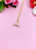 Whalr Tail Necklace, Gold Necklace, N6057