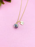 Dalmatian Jasper Necklace, Natural Gemstone Jewelry N2806