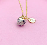 Dalmatian Jasper Necklace, Natural Gemstone Jewelry N2806