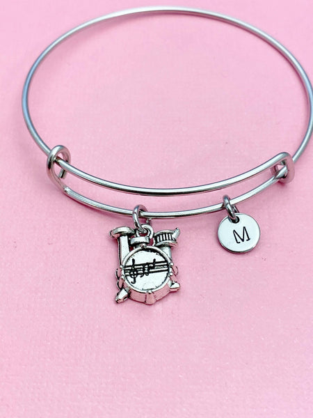 Drum Set Charm Bracelet, Music Instrument Charm, Music Gift, N4787A