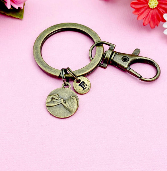 Pinky Promise Charm Keychains, Pinky Swear Keychain, N552B
