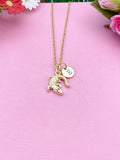 Silver or Gold Alligator Necklace, Crocodile Necklace, Personalized Customized Jewelry, N5400Z