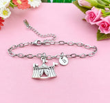 Circus Tent Charm Stainless Steel Bracelet, Summer, Festival, Fair, N1949A
