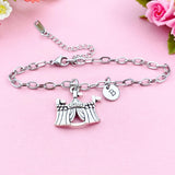 Circus Tent Charm Stainless Steel Bracelet, Summer, Festival, Fair, N1949A