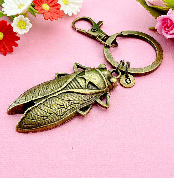 Cicada Charm Keychain, Insect, Bug, N1922