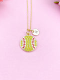 Tennis Charm Necklace in Gold, Coach Senior High School Sport Jewelry Gift, N5867