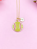 Tennis Charm Necklace in Gold, Coach Senior High School Sport Jewelry Gift, N5867