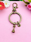 Rook Castle Chess Pieces Bronze Keychain, N1745A