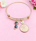 Cat Charm Bracelet in Gold, N1029A