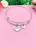 Thank You Bracelet, Heart, Personalized Gift, N4555