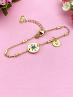 Compass Charm Bracelet, Graduation Gift, D454