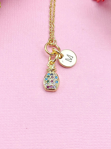 Pineapple Charm Gold Necklace Gift, N3234
