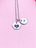 Aries Charm Necklace, Aries Ram, Silver Necklace, D513