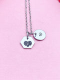 Aries Charm Necklace, Aries Ram, Silver Necklace, D513