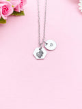 Gemini Twins Charm Necklace, Silver Necklace, D515
