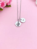 Gemini Twins Charm Necklace, Silver Necklace, D515