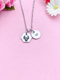 Taurus Bull Charm Necklace, Silver Necklace, D516