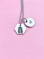 Virgo Maiden Charm Necklace, Silver Necklace, D521