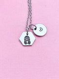 Virgo Maiden Charm Necklace, Silver Necklace, D521