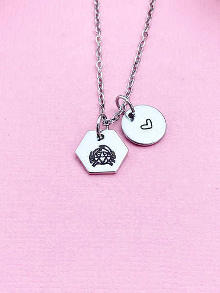 Cancer Crab Charm Necklace, Silver Necklace, D523