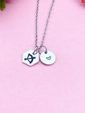 Libra Scales Charm Necklace, Silver Necklace, D524