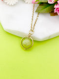 Peridot Spinner Gold Necklace, N6085A