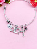 Cross Bible Dove Charm Silver Bracelet, N2140