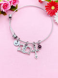 Cross Bible Dove Charm Silver Bracelet, N2140