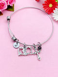 Cross Bible Dove Charm Silver Bracelet, N2140