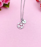 Soccer Charm Necklace, Silver or Gold, N5807