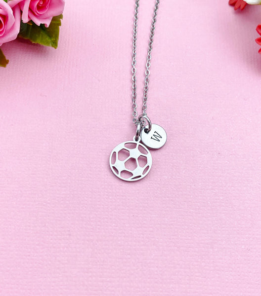 Soccer Charm Necklace, Silver or Gold, N5807