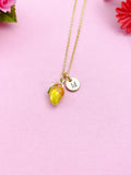 Mango Charm Gold Necklace, Mangoes Jewelry, N5164A