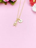 Gold TINY Ant Charm Necklace Everyday Gift Ideas, Personalized Customized Monogram Made to Order Jewelry, AN3594
