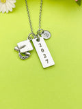 Graduation Cap Charm Necklace, Graduation Gifts, D525