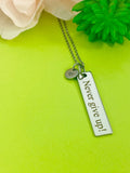 Never Give Up Charm Silver Necklace, D529