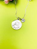 Football Coach Charm Silver Tarnish Resistant Necklace, D535