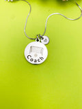 Soccer Coach Charm Silver Tarnish Resistant Necklace, D536