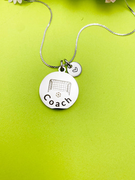 Soccer Coach Charm Silver Tarnish Resistant Necklace, D536